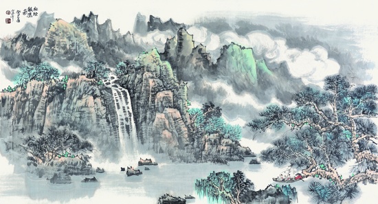 Waterfall Observation from Pine Shade