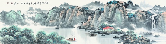 Boat Traveling in the Spring River