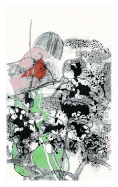 黛叶红衣 布本油画 96cm×58cm 2001年