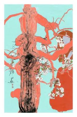 棠梨夺目 布面油画 106cm×67.5cm 2001年
