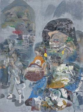 雨送图 179cm×133cm 纸本重彩 2007年