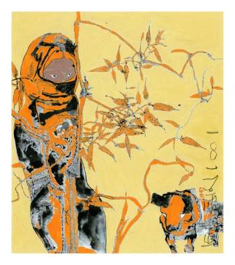 天黄沉鱼 布面油画 69cm×61cm 2001年