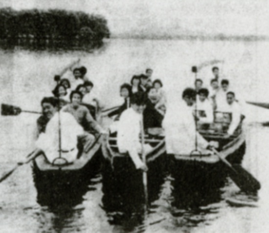 Students Boating in the West Lake