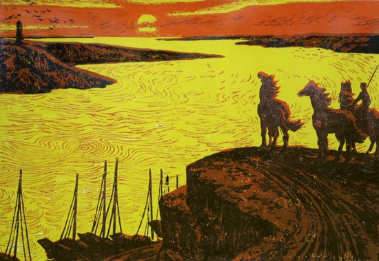 The Setting Sun by Long River by Qin Shengzhou