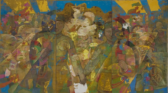 Match Making, Color Painting on Canvas, 120cm×180cm in 2008×180cm  布本重彩  2008年.jpg