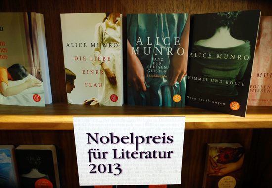 With the winning of Nobel Prize in 2013, Munro has her Publications as Best-seller in Bookstore