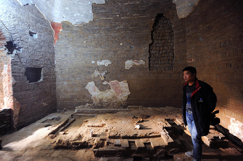 中国文艺网-山西发现全国最大北朝墓葬狩猎图