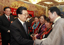 胡锦涛等分别参加一些代表团审议