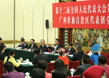 习近平等分别参加审议