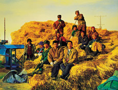 共享和谐（油画） 郑艺