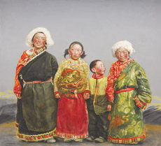 果洛的孩子（油画） 于小冬