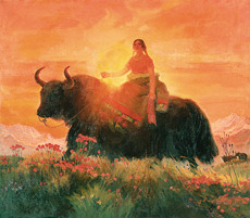 高原的歌（油画） 詹建俊