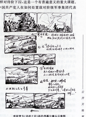 李前宽为《决战之后》分镜头,示意图1