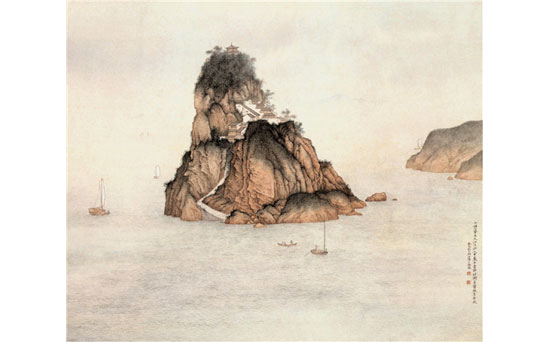 清新秀雅 风致备矣:陈少梅《小孤山》赏析