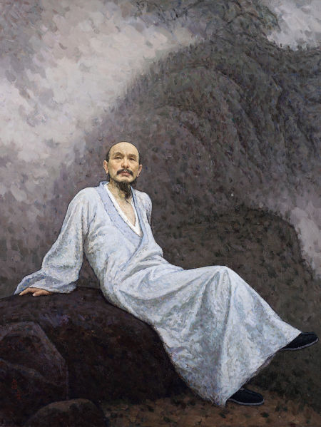 靳尚谊 髡残 布面油画  148×115cm 1999年作 成交价：RMB39,100,000