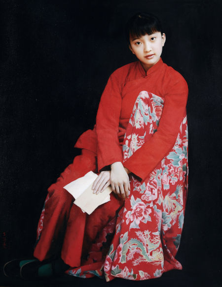 王沂东 红妆 布面油画 100×80cm 2006年作 成交价：RMB9,200,000