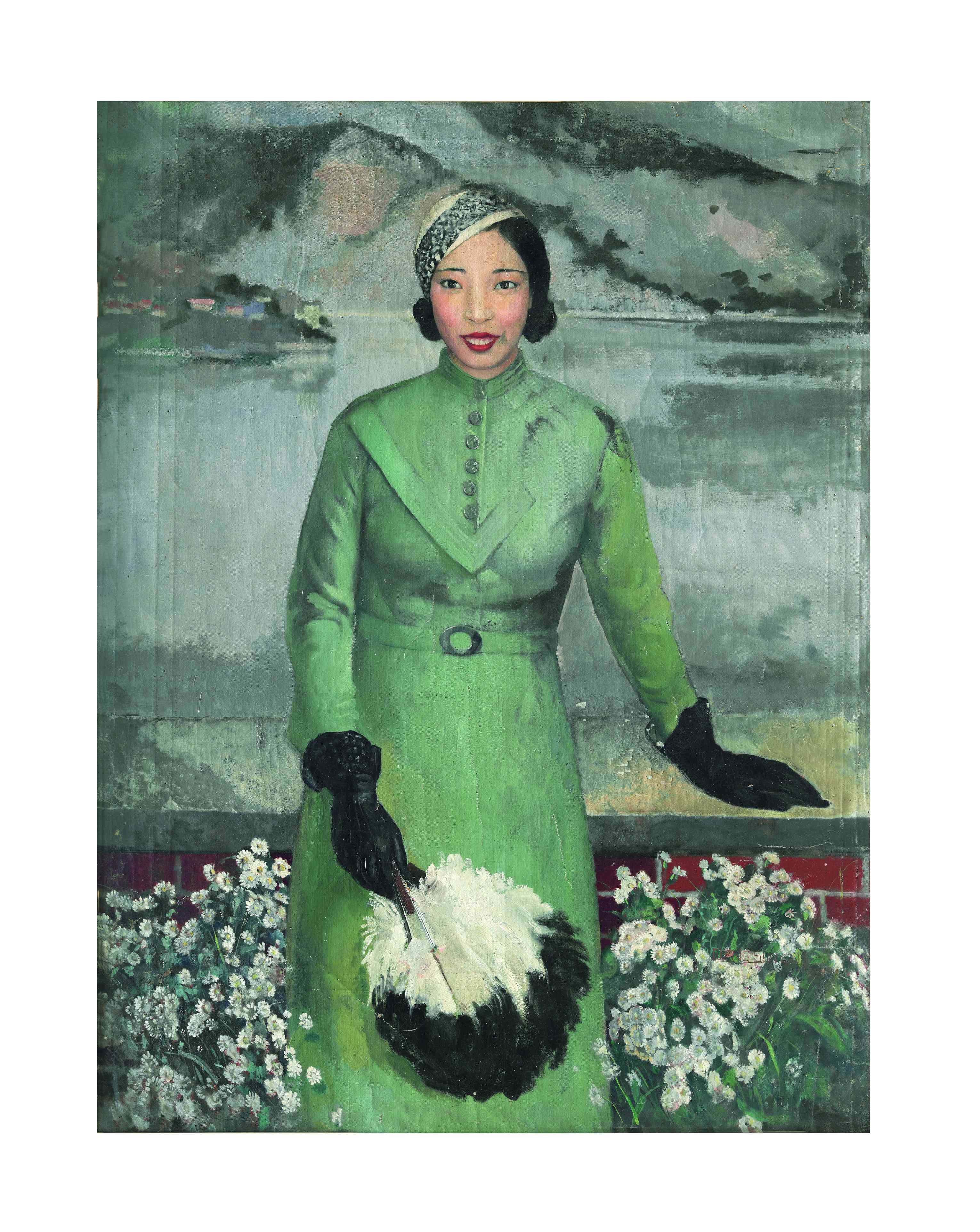 D夫人像 常书鸿 1934年 油画 150x90厘米 亚麻布-浙江省博物馆