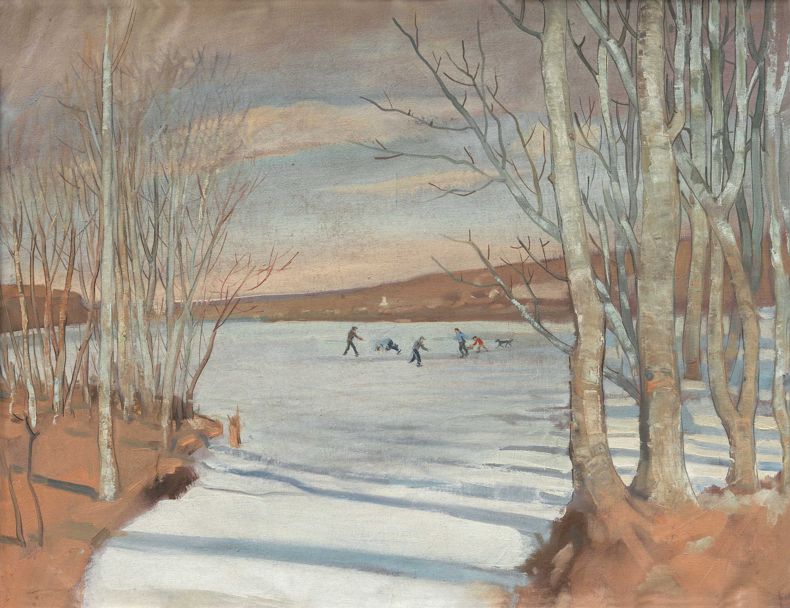 大泉河冬天 常书鸿 1946年 油画 60x46厘米 亚麻布-浙江省博物馆