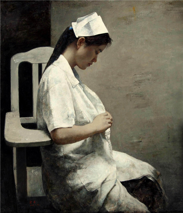 梁峰  油画 子夜