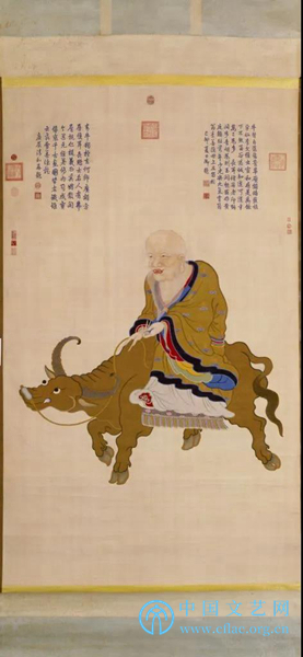 《老子骑牛图轴》 晁补之