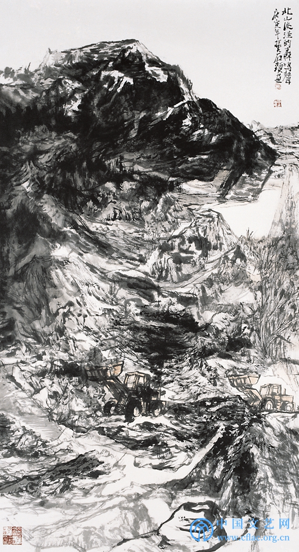 北山后洼的轰鸣声之二 186cm×101cm 张志民